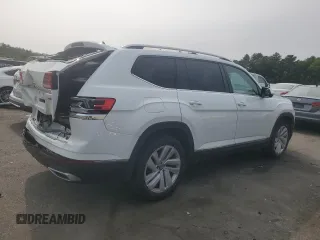 2021 Volkswagen Atlas SEL with VIN 1V2BR2CA7MC549227, listed as a Copart auction lot 59127625 with 35,698 mi miles and Salvage title. Bid and sale history available at DreamBid. Image 3.