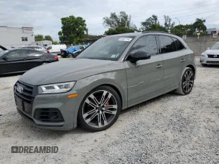 2019 Audi SQ5 Prestige with VIN WA1C4AFY8K2059500, listed as a Copart auction lot 81307114 with 53,753 mi miles and Salvage Title. Bid and sale history available at carsss.com. Image 1.
