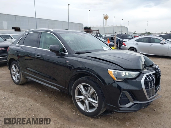 2020 Audi Q3 S line Premium z VIN WA1DECF34L1088002, wystawiony jako IAAI lot #41332352 z przebiegiem 41 196 mil mil oraz . Historia ofert i sprzedaży dostępna na DreamBid. Obrazek 1.