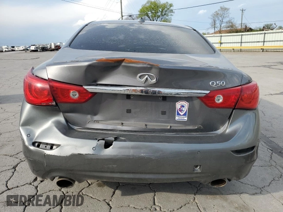 2014 Infiniti Q50 Premium with VIN JN1BV7AP7EM683087, listed as a Copart auction lot 52644335 with 189,344 mi miles and Salvage Title. Bid and sale history available at carsss.com. Image 6.