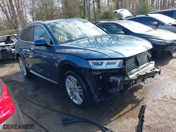 2018 Audi Q5 Prestige with VIN WA1CNBFY8J2216752, listed as a IAAI auction lot 41753137 with 77,307 mi miles. Bid and sale history available at carsss.com. Image 1.
