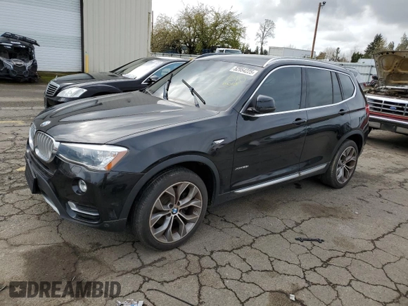 2016 BMW X3 xDrive28i with VIN 5UXWX9C58G0D84381, listed as a Copart auction lot 52954225 with 103,892 mi miles and Clean Title. Bid and sale history available at carsss.com. Image 1.