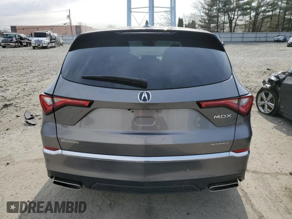 2022 Acura MDX w/Technology Package with VIN 5J8YE1H45NL014145, listed as a Copart auction lot 48190145 with 37,849 mi miles and Salvage Title. Bid and sale history available at carsss.com. Image 6.