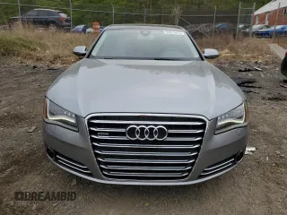 2012 Audi A8 L with VIN WAURVAFD3CN018800, listed as a Copart auction lot 53815475 with 85,417 mi miles and Salvage Title. Bid and sale history available at carsss.com. Image 5.
