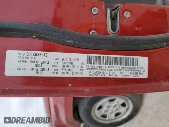 2009 Jeep Patriot Sport z VIN 1J4FT28A49D122175, wystawiony jako Copart lot #51518055 z przebiegiem 127 815 mil mil oraz Szkoda całkowita • Salvage title. Historia ofert i sprzedaży dostępna na DreamBid. Obrazek 14.