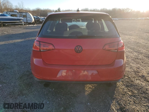 2016 Volkswagen Golf GTI SE with VIN 3VW4T7AU4GM067501, listed as a Copart auction lot 82313894 with 135,879 mi miles and Salvage Title. Bid and sale history available at carsss.com. Image 6.