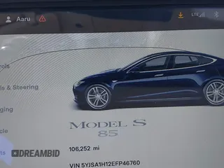 2014 Tesla Model S 60 with VIN 5YJSA1H12EFP46760, listed as a IAAI auction lot 42344596 with 106,252 mi miles and . Bid and sale history available at DreamBid. Image 15.
