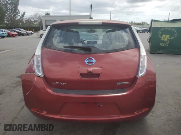 2011 Nissan LEAF SL-e with VIN JN1AZ0CP1BT005859, listed as a Copart auction lot 53890865 with 71,746 mi miles and Clean Title. Bid and sale history available at carsss.com. Image 6.