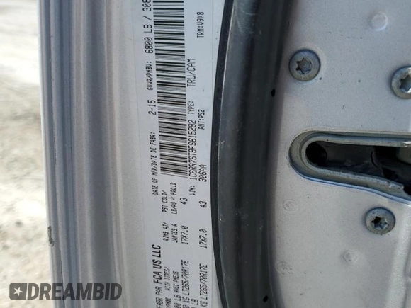 2015 Ram 1500 ST with VIN 1C6RR7ST9FS615292, listed as a Copart auction lot 53897925 with 152,109 mi miles and Salvage title. Bid and sale history available at DreamBid. Image 12.