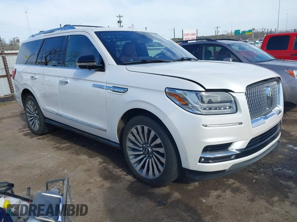2019 Lincoln Navigator Reserve z VIN 5LMJJ2LT8KEL10852, wystawiony jako IAAI lot #41847832 z przebiegiem 88 437 mil mil oraz . Historia ofert i sprzedaży dostępna na DreamBid. Obrazek 1.
