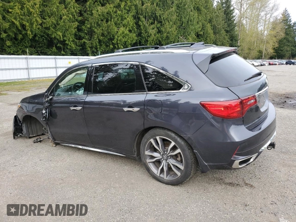 2019 Acura MDX w/Advance Pkg with VIN 5J8YD4H82KL003560, listed as a Copart auction lot 52240125 with 101,709 mi miles and Salvage Title. Bid and sale history available at carsss.com. Image 2.