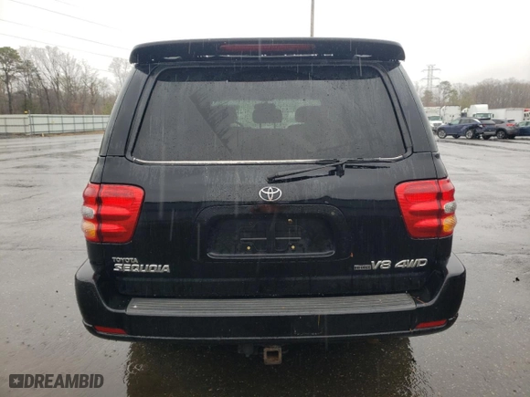 2004 Toyota Sequoia Limited with VIN 5TDBT48A04S211643, listed as a Copart auction lot 51184335 with 131,218 mi miles and Clean Title. Bid and sale history available at carsss.com. Image 6.