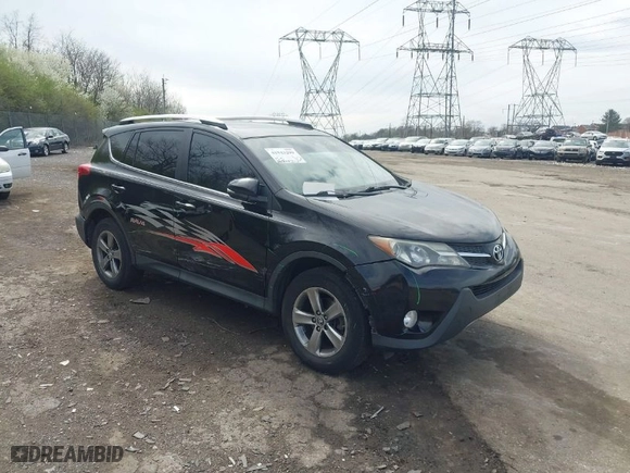 2015 Toyota RAV4 XLE with VIN 2T3RFREV4FW270089, listed as a IAAI auction lot 41943299 with 182,879 mi miles. Bid and sale history available at carsss.com. Image 1.