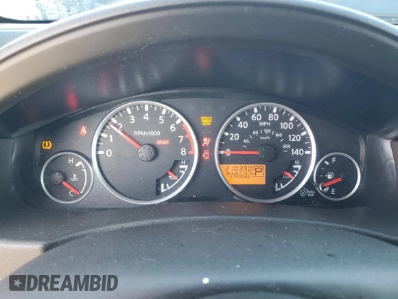2008 Nissan Pathfinder S with VIN 5N1AR18U58C643909, listed as a Copart auction lot 47435565 with 210,390 mi miles and Salvage title. Bid and sale history available at DreamBid. Image 9.