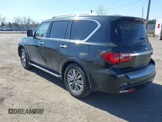 2018 Infiniti QX80 with VIN JN8AZ2NF7J9663781, listed as a IAAI auction lot 41685502 with 112,876 mi miles and . Bid and sale history available at DreamBid. Image 3.