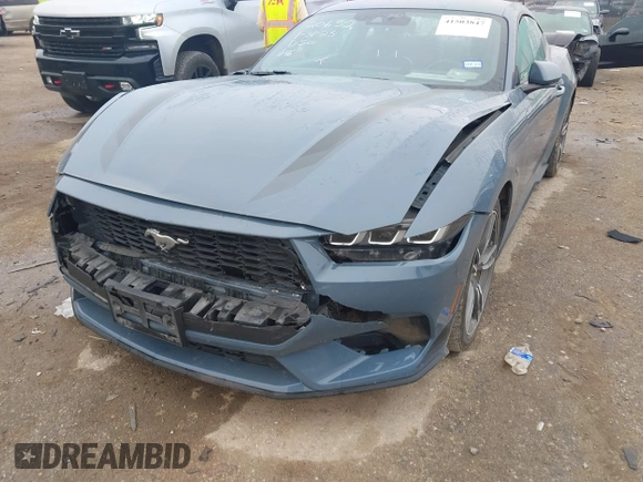 2024 Ford Mustang EcoBoost with VIN 1FA6P8TH2R5105358, listed as a IAAI auction lot 41503847 with 63,099 mi miles. Bid and sale history available at carsss.com. Image 6.