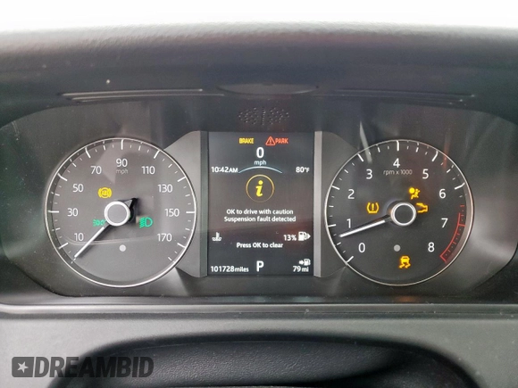 2019 Land Rover Range Rover Velar with VIN SALYA2EX2KA217136, listed as a Copart auction lot 58738315 with 101,728 mi miles and Salvage title. Bid and sale history available at DreamBid. Image 9.