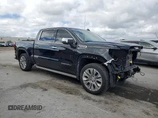 2022 GMC Sierra 1500 Limited Denali with VIN 1GTU9FEL6NZ144541, listed as a Copart auction lot 45967565 with 55,444 mi miles and Salvage Title. Bid and sale history available at carsss.com. Image 4.