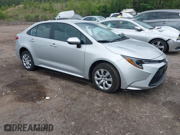 2025 Toyota Corolla LE with VIN 5YFB4MDE0SP259512, listed as a IAAI auction lot 42119195 with 7,078 mi miles. Bid and sale history available at carsss.com. Image 1.