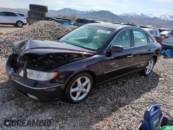 2006 Hyundai Azera SE with VIN KMHFC46F36A057974, listed as a Copart auction lot 52179905 with 142,391 mi miles and Salvage Title. Bid and sale history available at DreamBid. Image 1.