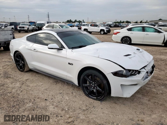 2019 Ford Mustang GT with VIN 1FA6P8CFXK5156823, listed as a Copart auction lot 64092215 with 29,224 mi miles and Salvage title. Bid and sale history available at DreamBid. Image 4.