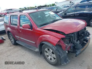 2011 Nissan Pathfinder SV with VIN 5N1AR1NN1BC610779, listed as a IAAI auction lot 42232246 with 166,122 mi miles and . Bid and sale history available at DreamBid. Image 1.