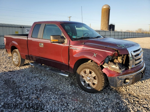 2009 Ford F-150 STX with VIN 1FTRX12899FB22037, listed as a Copart auction lot 48327745 with 0 mi miles and Salvage Title. Bid and sale history available at carsss.com. Image 4.