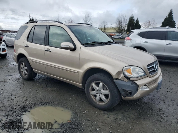 2004 Mercedes-Benz M-Class with VIN 4JGAB75E54A467003, listed as a Copart auction lot 48512745 with 92,191 mi miles and Salvage Title. Bid and sale history available at carsss.com. Image 4.