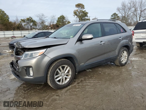 2014 Kia Sorento LX with VIN 5XYKTDA74EG461884, listed as a Copart auction lot 46021015 with 97,411 mi miles and Salvage Title. Bid and sale history available at carsss.com. Image 1.