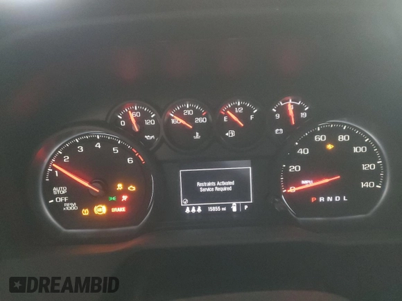 2024 Chevrolet Silverado 1500 Custom Trail Boss with VIN 3GCPDCEKXRG235366, listed as a Copart auction lot 81502384 with 15,855 mi miles and Salvage Title. Bid and sale history available at carsss.com. Image 9.