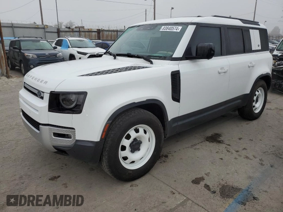 2021 Land Rover Defender S with VIN SALEJ7RX9M2038129, listed as a Copart auction lot 83840574 with 88,105 mi miles and Salvage title. Bid and sale history available at DreamBid. Image 1.