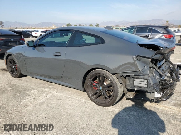 2021 BMW 4 Series M440i xDrive with VIN WBA13AR05MCF92780, listed as a Copart auction lot 42741285 with 41,751 mi miles and Salvage Title. Bid and sale history available at DreamBid. Image 2.
