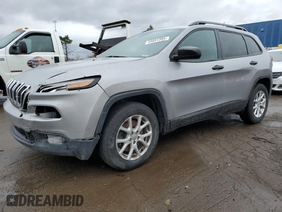 2017 Jeep Cherokee Sport z VIN 1C4PJMAB2HW590570, wystawiony jako Copart lot #49891395 z przebiegiem 146 851 mil mil oraz Szkoda całkowita • Salvage title. Historia ofert i sprzedaży dostępna na DreamBid. Obrazek 1.
