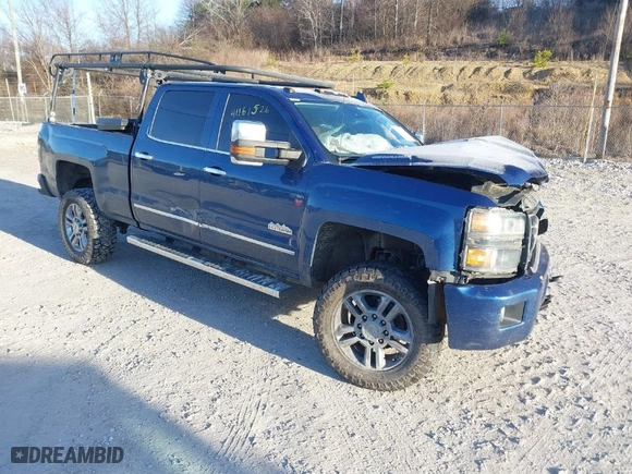 2015 Chevrolet Silverado 2500HD Built After Aug 14 High Country with VIN 1GC1KXE86FF563162, listed as a IAAI auction lot 41161526 with 1 mi miles. Bid and sale history available at carsss.com. Image 1.