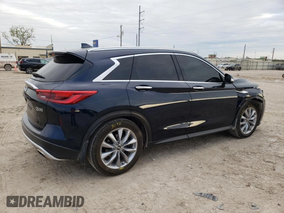 2019 Infiniti QX50 LUXE with VIN 3PCAJ5M13KF131378, listed as a Copart auction lot 45098693 with 47,933 mi miles. Bid and sale history available at carsss.com. Image 3.