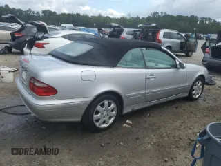 2003 Mercedes-Benz CLK-Class 3.2L with VIN WDBLK65G23T134316, listed as a Copart auction lot 71629614 with 141,239 mi miles and Salvage Title. Bid and sale history available at carsss.com. Image 3.