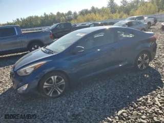 2014 Hyundai Elantra Coupe with VIN KMHDH6AH6EU027121, listed as a Copart auction lot 72735614 with 107,379 mi miles and Salvage Title. Bid and sale history available at carsss.com. Image 1.