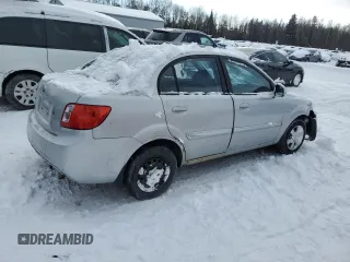 2010 Kia Rio with VIN KNADH4B38A6595734, listed as a Copart auction lot 46349825 with Not Provided miles and Salvage Title. Bid and sale history available at DreamBid. Image 3.