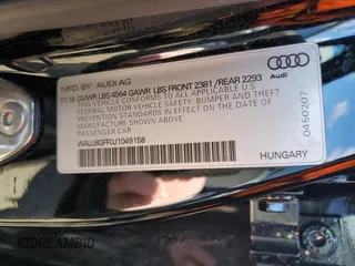 2018 Audi A3 Sedan Premium Plus with VIN WAUJ8GFF0J1049158, listed as a Copart auction lot 47501294 with 89,419 mi miles. Bid and sale history available at carsss.com. Image 12.
