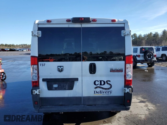 2018 Ram ProMaster Cargo with VIN 3C6TRVAG6JE146737, listed as a Copart auction lot 85347724 with 200,594 mi miles and Salvage Title. Bid and sale history available at DreamBid. Image 6.
