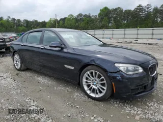 2015 BMW 7 Series 750Li with VIN WBAYE8C50FD781398, listed as a Copart auction lot 49519484 with 54,075 mi miles and Salvage Title. Bid and sale history available at carsss.com. Image 4.