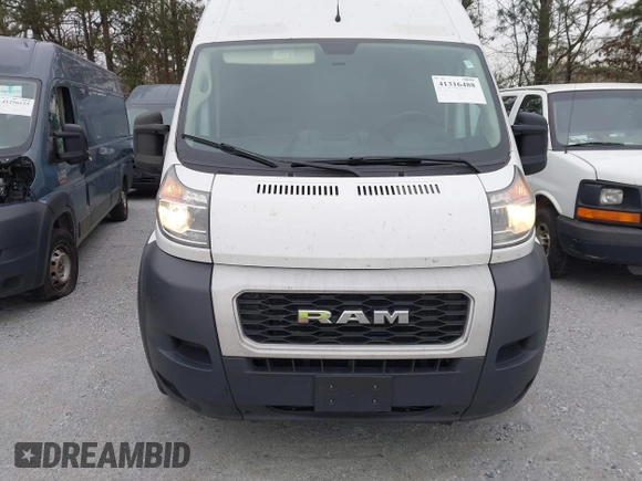 2020 Ram ProMaster Cargo with VIN 3C6TRVDG4LE101617, listed as a IAAI auction lot 41316488 with 413,443 mi miles and . Bid and sale history available at carsss.com. Image 12.
