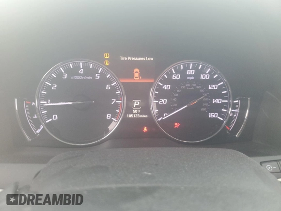 2014 Acura RLX Advance with VIN JH4KC1F98EC006189, listed as a Copart auction lot 86255644 with 105,123 mi miles and Salvage Title. Bid and sale history available at DreamBid. Image 9.