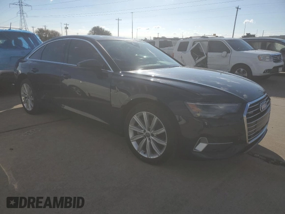 2019 Audi A6 Premium with VIN WAUD8AF22KN129224, listed as a Copart auction lot 80360184 with 48,786 mi miles and Salvage Title. Bid and sale history available at carsss.com. Image 4.