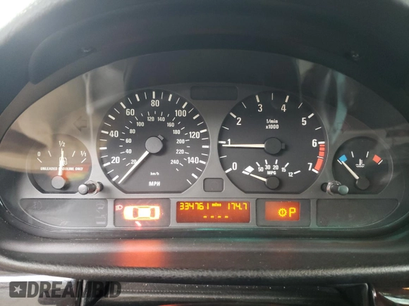 2000 BMW 3 Series 323i with VIN WBAAM3348YFP73443, listed as a Copart auction lot 54165575 with 334,761 mi miles and Salvage title. Bid and sale history available at DreamBid. Image 9.