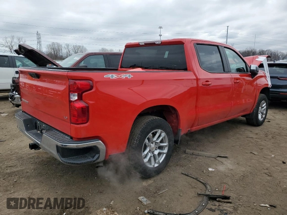 2023 Chevrolet Silverado 1500 LT with VIN 3GCPDKEK0PG230670, listed as a Copart auction lot 42433995 with 38,798 mi miles and Salvage Title. Bid and sale history available at carsss.com. Image 3.