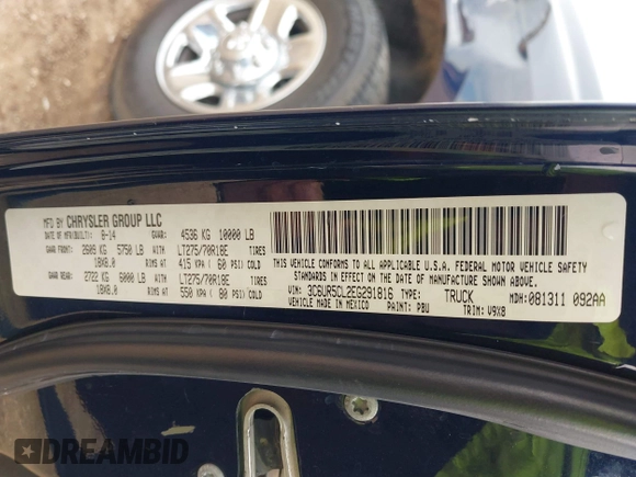 2014 Ram 2500 Tradesman z VIN 3C6UR5CL2EG291816, wystawiony jako IAAI lot #42050255 z przebiegiem 199 363 mil mil oraz . Historia ofert i sprzedaży dostępna na DreamBid. Obrazek 9.