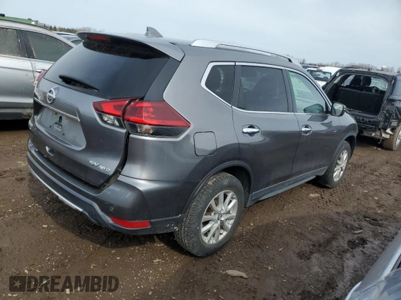 2020 Nissan Rogue S with VIN KNMAT2MV7LP505834, listed as a Copart auction lot 49318595 with 56,987 mi miles and Salvage Title. Bid and sale history available at carsss.com. Image 3.