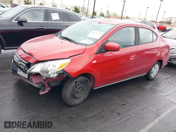 2021 Mitsubishi Mirage G4 ES with VIN ML32FUFJ9MHF01240, listed as a IAAI auction lot 41579718 with 86,616 mi miles. Bid and sale history available at carsss.com. Image 2.