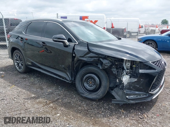 2020 Lexus RX 450h F Sport Performance with VIN 2T2YGMDA0LC044417, listed as a IAAI auction lot 42717240 with 86,633 mi miles and . Bid and sale history available at DreamBid. Image 1.